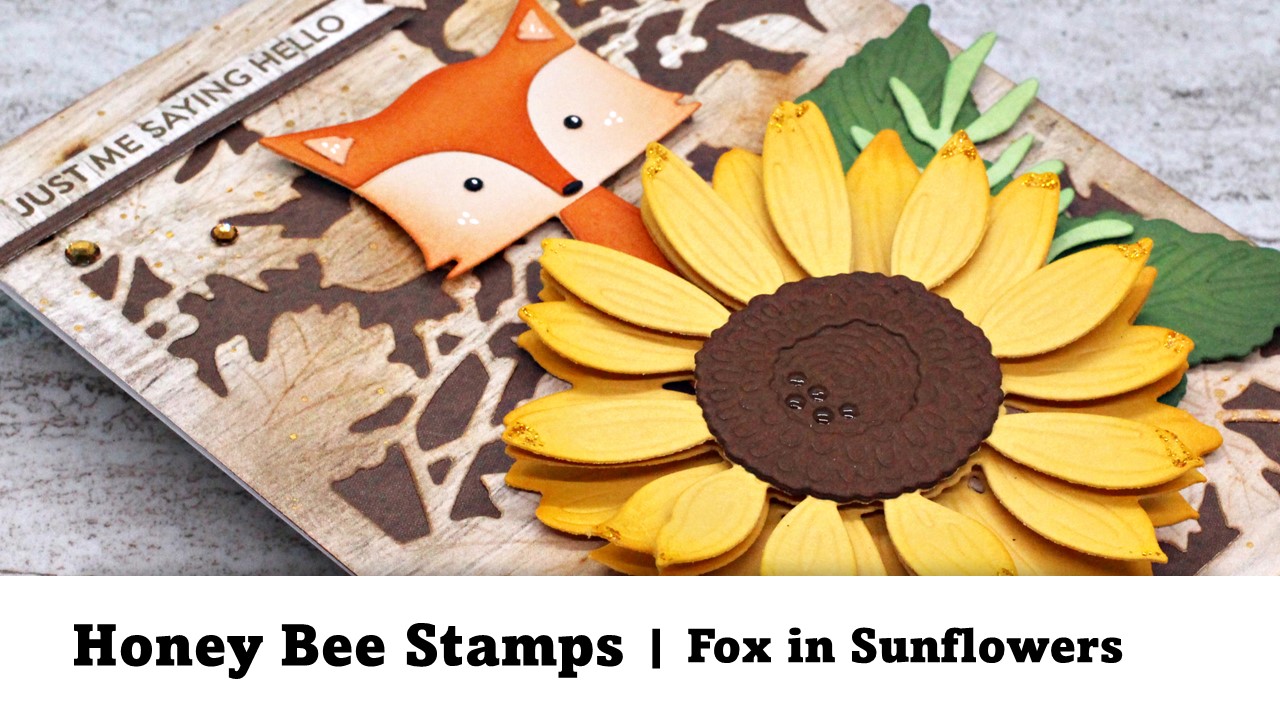 Honey Bee Stamps | Fox in Sunflowers