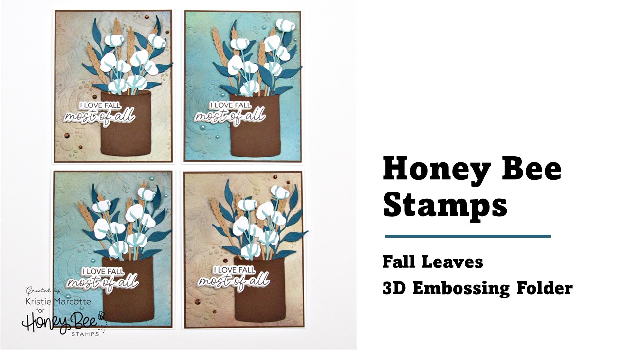 Honey Bee Stamps | Fall Leaves 3D Embossing Folder