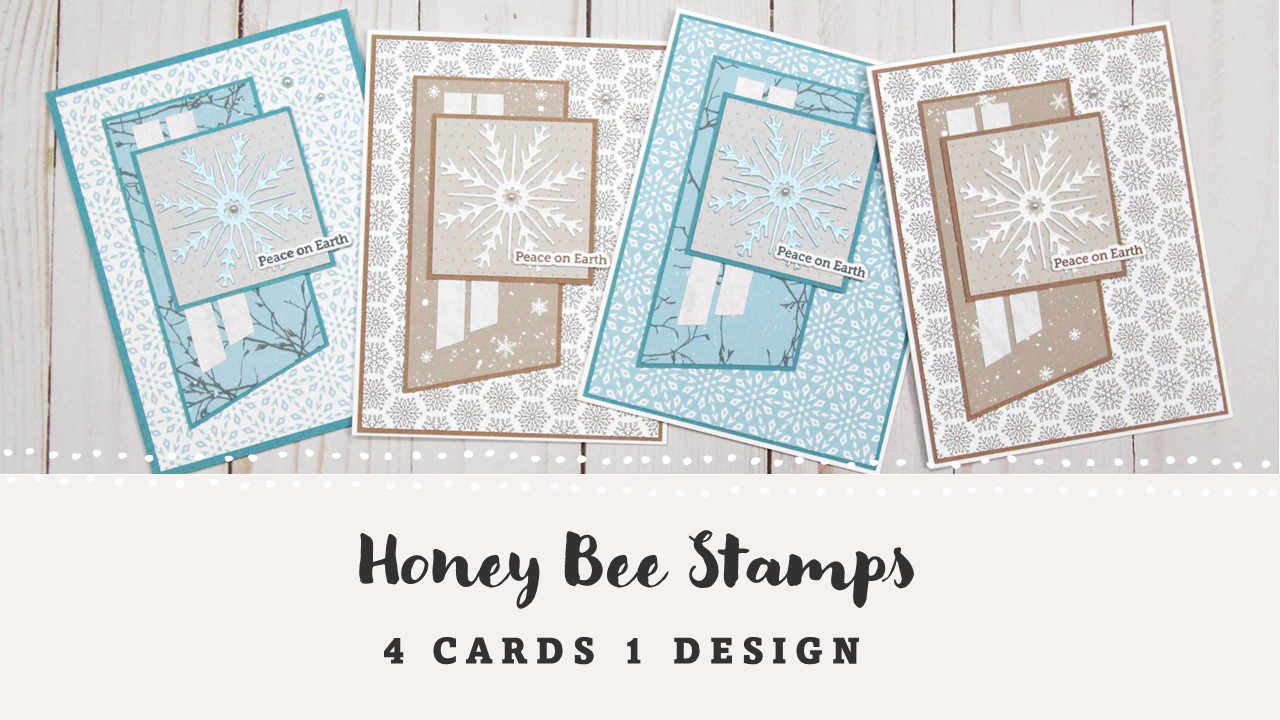 Honey Bee Stamps | 4 Cards 1 Design