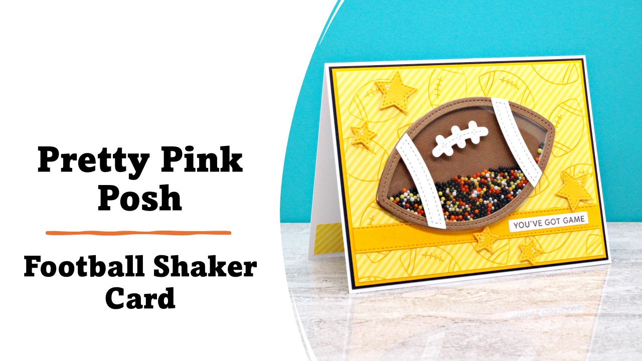 Pretty Pink Posh | Football Shaker Card